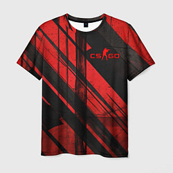 Мужская футболка CS GO black and red