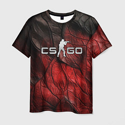Футболка мужская CS GO dark red texture, цвет: 3D-принт