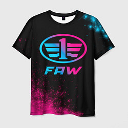 Мужская футболка FAW - neon gradient