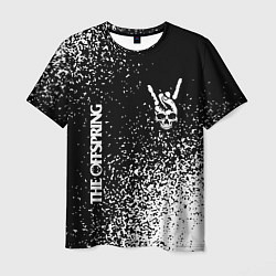 Мужская футболка The Offspring и рок символ на темном фоне