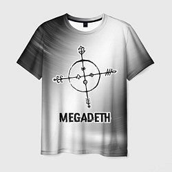 Футболка мужская Megadeth glitch на светлом фоне, цвет: 3D-принт