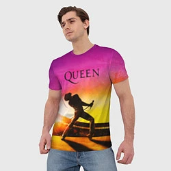 Футболка мужская Queen Фредди Меркьюри, цвет: 3D-принт — фото 2