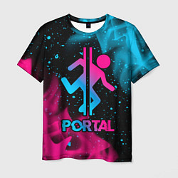 Мужская футболка Portal - neon gradient