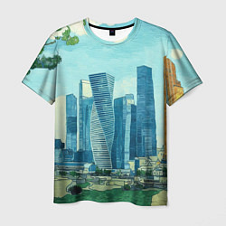 Мужская футболка Москва-сити Ван Гог