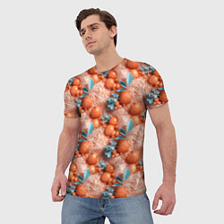 Футболка мужская Сочные фрукты клипарт, цвет: 3D-принт — фото 2
