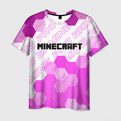 Футболка мужская Minecraft pro gaming: символ сверху, цвет: 3D-принт