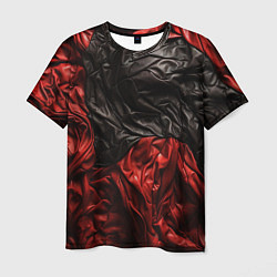 Мужская футболка Black red texture