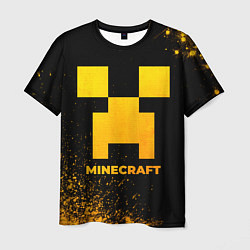 Мужская футболка Minecraft - gold gradient