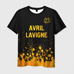 Футболка мужская Avril Lavigne - gold gradient: символ сверху, цвет: 3D-принт