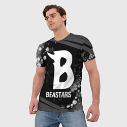 Футболка мужская Beastars glitch на темном фоне, цвет: 3D-принт — фото 2
