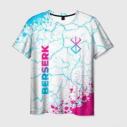 Мужская футболка Berserk neon gradient style: надпись, символ
