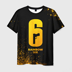 Футболка мужская Rainbow Six - gold gradient, цвет: 3D-принт
