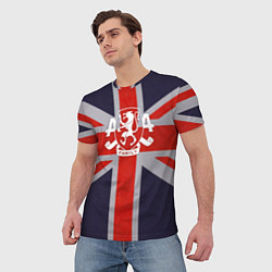 Футболка мужская Asking Alexandria британский флаг, цвет: 3D-принт — фото 2