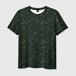 Мужская футболка Текстура зелёный мрамор