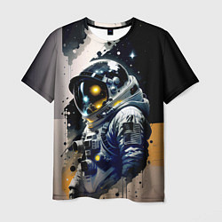 Мужская футболка Космонавт в скафандре - набросок