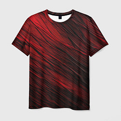 Мужская футболка Black red texture
