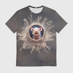 Мужская футболка Мордочка забавного поросёнка