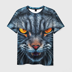 Мужская футболка Angry cat