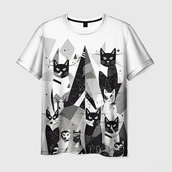 Мужская футболка Абстрактные коты