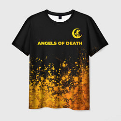 Футболка мужская Angels of Death - gold gradient: символ сверху, цвет: 3D-принт