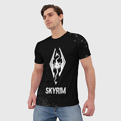 Футболка мужская Skyrim glitch на темном фоне, цвет: 3D-принт — фото 2