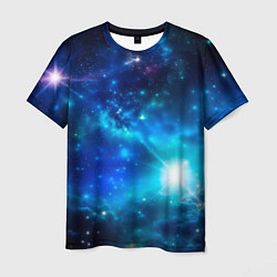 Мужская футболка Звёздный космос чёрно-синий