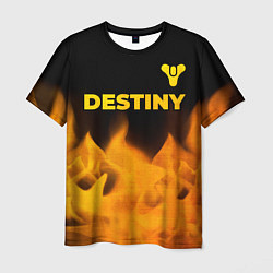 Футболка мужская Destiny - gold gradient: символ сверху, цвет: 3D-принт