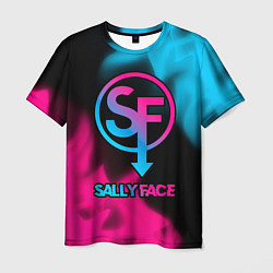 Мужская футболка Sally Face - neon gradient