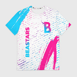 Футболка мужская Beastars neon gradient style: надпись, символ, цвет: 3D-принт