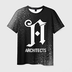 Мужская футболка Architects glitch на темном фоне