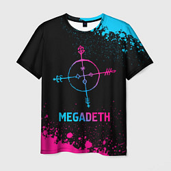 Мужская футболка Megadeth - neon gradient