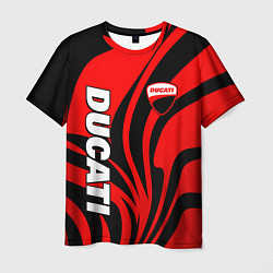 Мужская футболка Ducati - red stripes