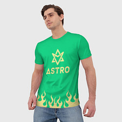 Футболка мужская Astro fire, цвет: 3D-принт — фото 2