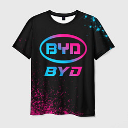 Мужская футболка BYD - neon gradient