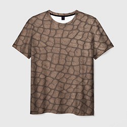 Мужская футболка Кожа крокодила крупная