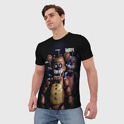 Футболка мужская Five Nights at Freddys персонажи, цвет: 3D-принт — фото 2