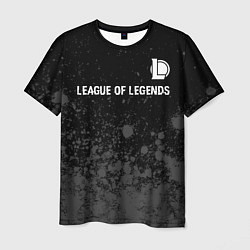 Футболка мужская League of Legends glitch на темном фоне: символ св, цвет: 3D-принт