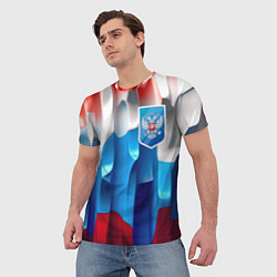 Футболка мужская Синий герб РФ, цвет: 3D-принт — фото 2