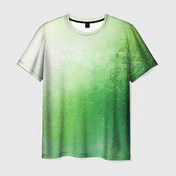Мужская футболка Зелёные пиксели
