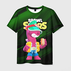 Футболка мужская Doug Brawl stars dark green, цвет: 3D-принт