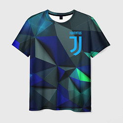 Футболка мужская Juventus blue abstract logo, цвет: 3D-принт