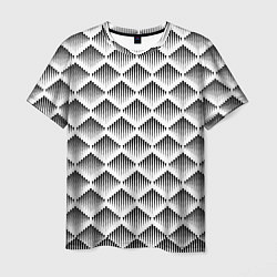 Мужская футболка Ромбы из черных треугольников