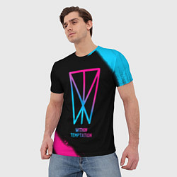 Футболка мужская Within Temptation - neon gradient, цвет: 3D-принт — фото 2