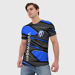 Футболка мужская Вольцваген - спортивная униформа, цвет: 3D-принт — фото 2