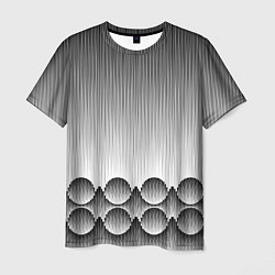Мужская футболка Круглая полосатая геометрия