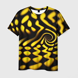 Футболка мужская Желтая футболка с воронкой, цвет: 3D-принт