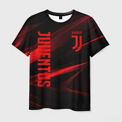 Мужская футболка Juventus black red logo
