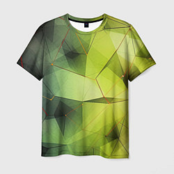 Мужская футболка Зеленая текстура объемная