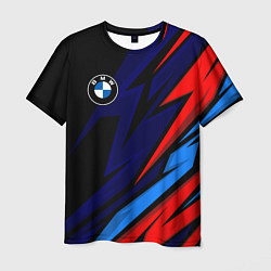 Футболка мужская BMW - m colors and black, цвет: 3D-принт