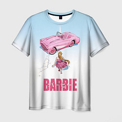 Футболка мужская Барби на дороге, цвет: 3D-принт
